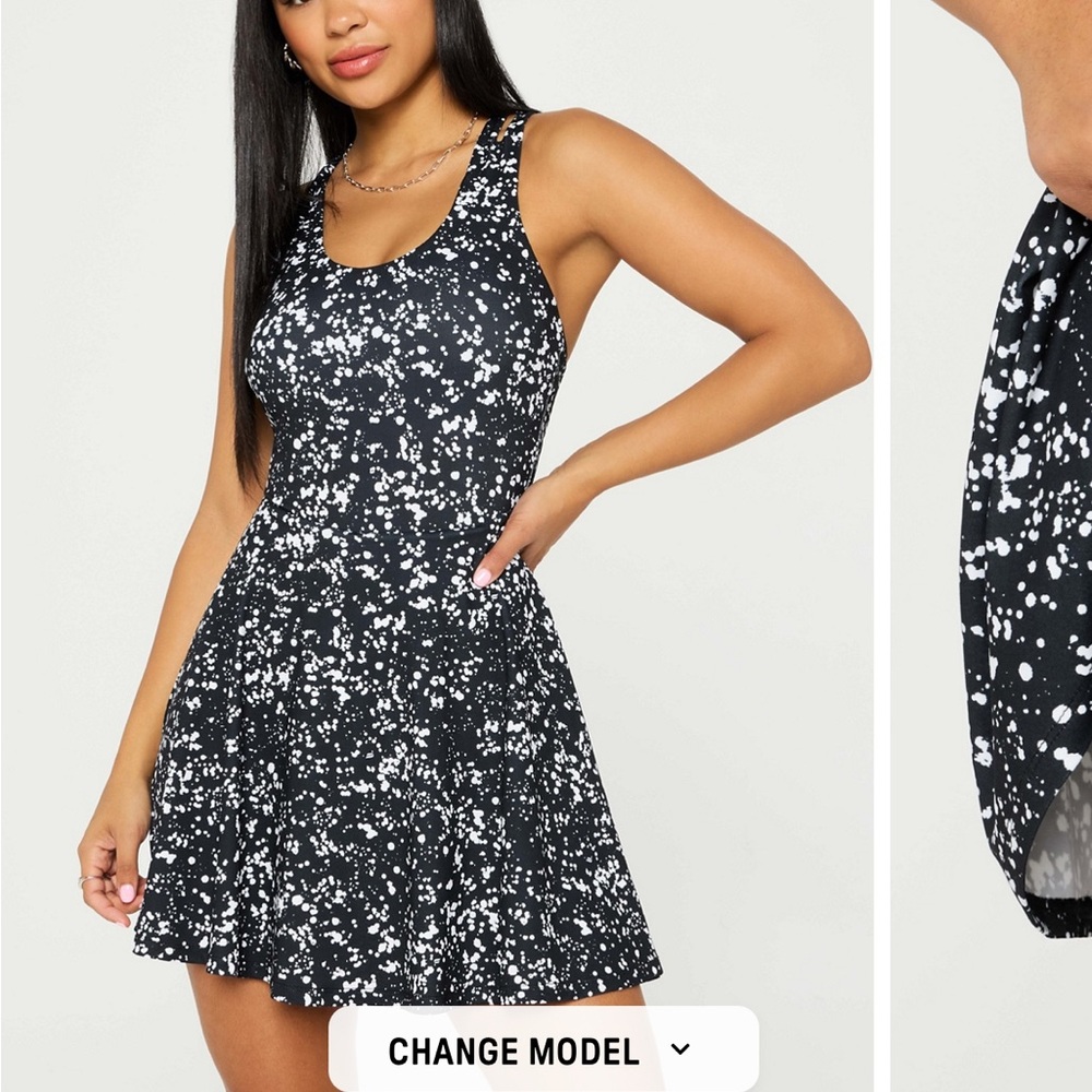Elegant Black and White Women's Dress